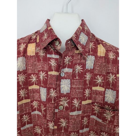 Vintage Tori Richard Hawaiian Shirt Men Size M Button Up Palm Tree Tropical USA - Picture 3 of 8
